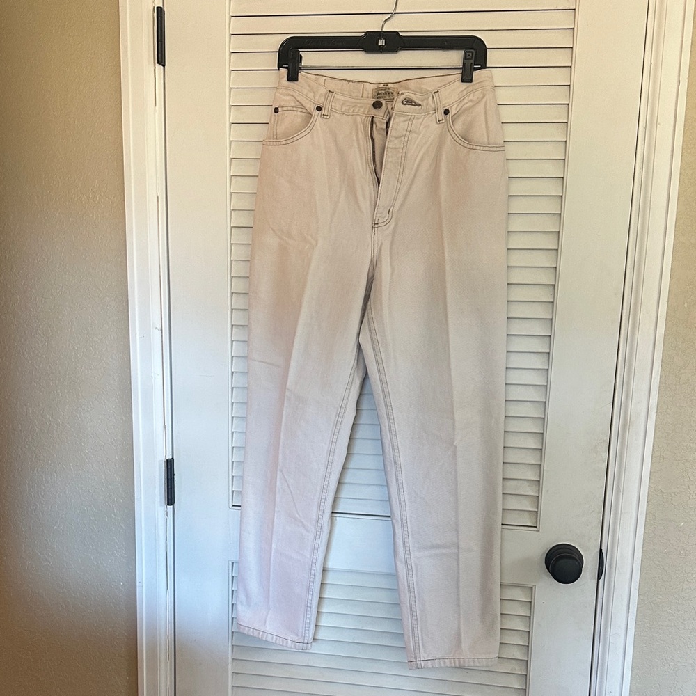 Vintage St. John's Bay White High-Rise Pants